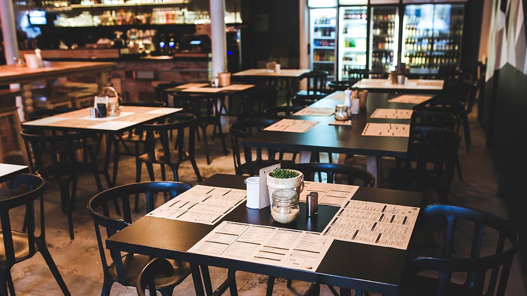 Interior of a local restaurant